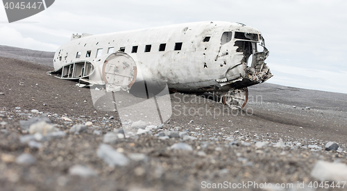 Image of The abandoned wreck of a US military plane on Southern Iceland