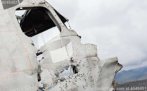 Image of The abandoned wreck of a US military plane on Southern Iceland