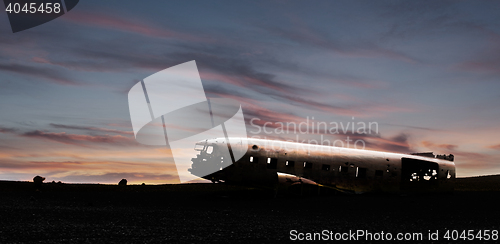 Image of The abandoned wreck of a US military plane on Southern Iceland -