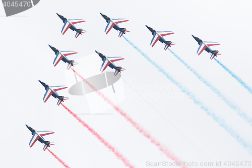 Image of LEEUWARDEN, THE NETHERLANDS-JUNE 11, 2016: Pilots of Patrouille 