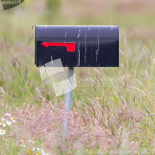 Image of Rural mailbox on a metal post