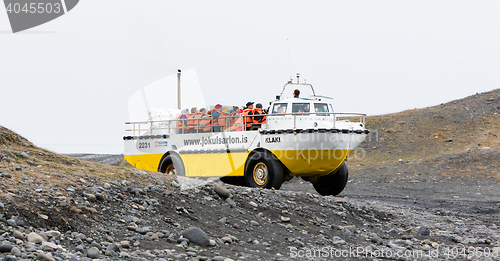 Image of JOKULSARLON, ICELAND - JULY 21, 2016: Jokulsarlon Glacial Lagoon