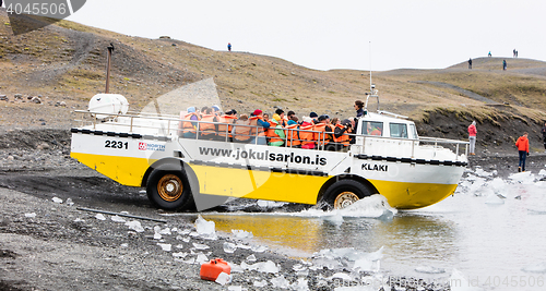 Image of JOKULSARLON, ICELAND - JULY 21, 2016: Jokulsarlon Glacial Lagoon