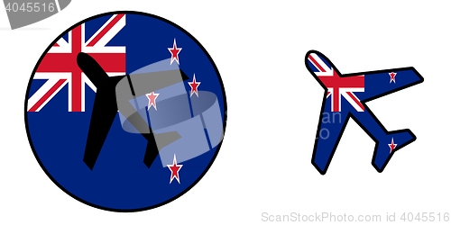 Image of Nation flag - Airplane isolated - New Zealand