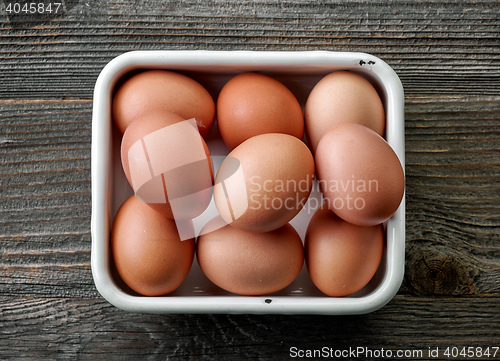 Image of fresh brown eggs