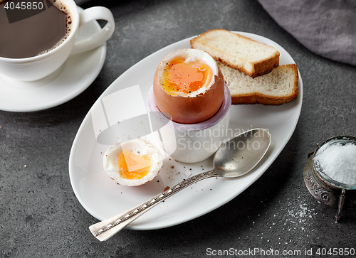 Image of freshly boiled brown egg