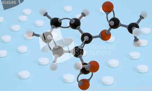 Image of The molecular structure of aspirin