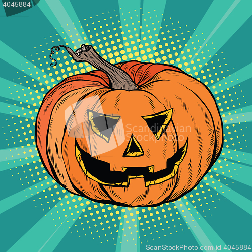 Image of Evil pumpkin character Halloween