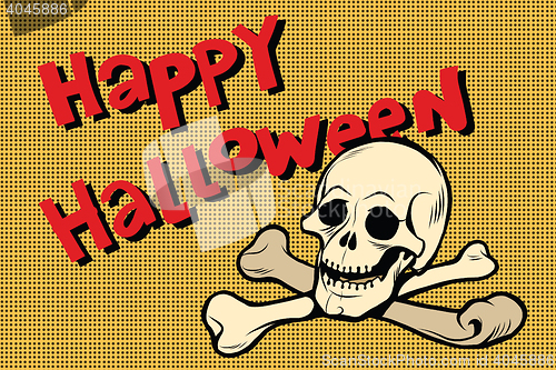 Image of Happy Halloween skull and bones