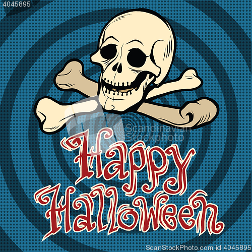 Image of Happy Halloween skull and bones