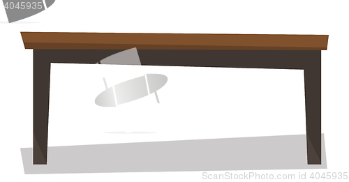 Image of Brown wood coffee table vector illustration.