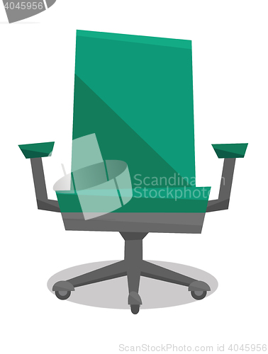 Image of Green office chair vector illustration.