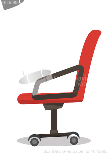 Image of Red office chair vector illustration.