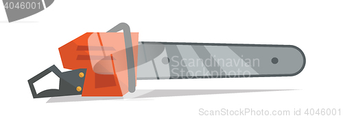 Image of Chain saw vector illustration.