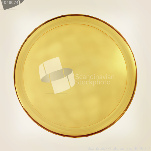 Image of Golden Web button isolated on white background. 3D illustration.