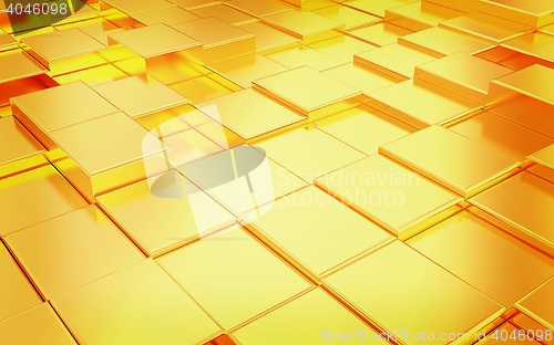 Image of Abstract metall gold background . 3D illustration. Vintage style