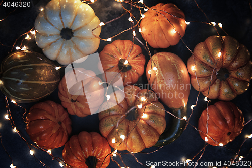 Image of Halloween pumpkins with illumination