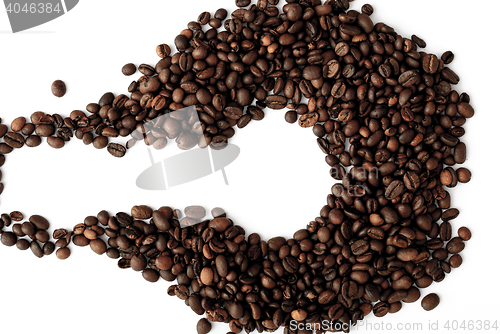 Image of coffee grains,abstract, dark