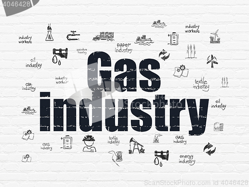 Image of Industry concept: Gas Industry on wall background