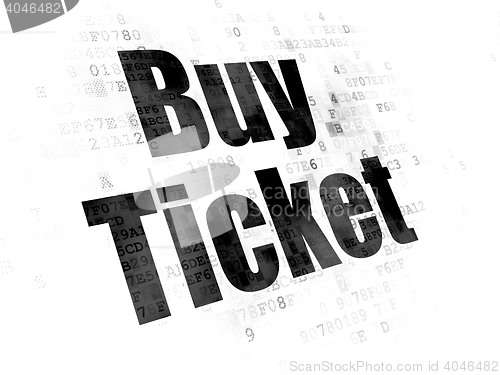 Image of Vacation concept: Buy Ticket on Digital background