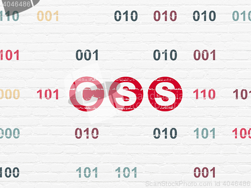 Image of Software concept: Css on wall background