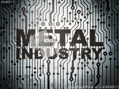 Image of Industry concept: circuit board with Metal Industry