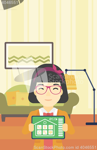 Image of Smart home automation vector illustration.