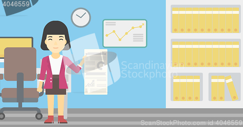 Image of Woman making business presentation.
