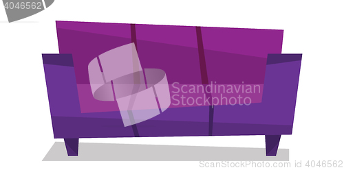 Image of Purple modern sofa vector illustration.