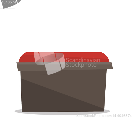 Image of Bedside red chair vector illustration.