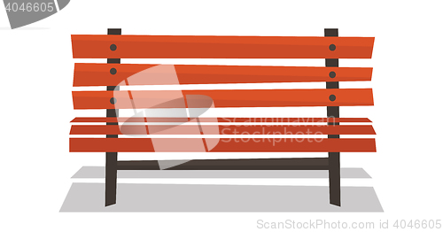 Image of Wooden park bench vector illustration.