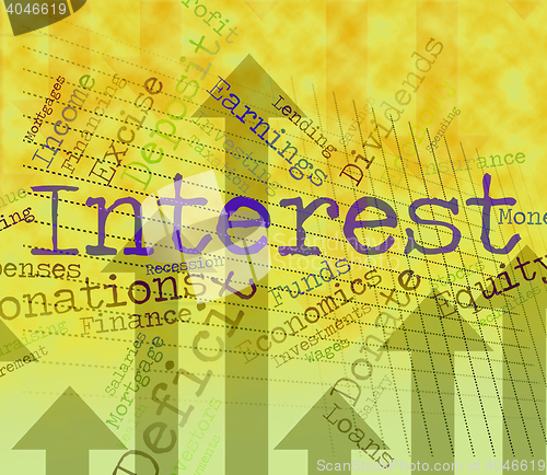 Image of Interest Word Shows Return Rate And Savings