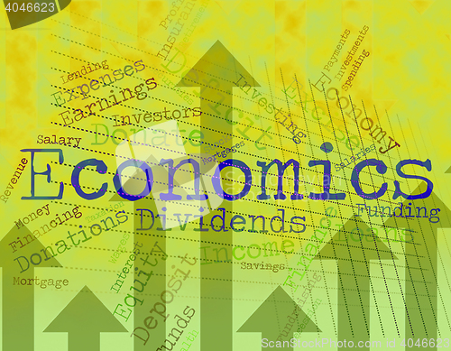 Image of Economics Word Shows Finance Economize And Economical