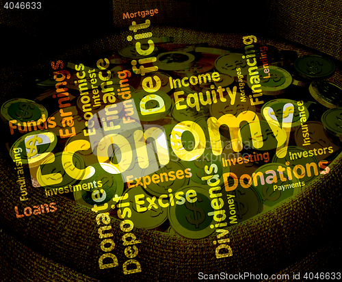 Image of Economy Word Represents Economizing Text And Economies