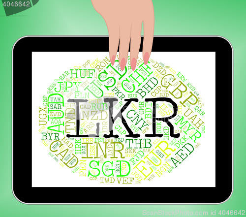 Image of Lkr Currency Shows Sri Lanka Rupee And Banknotes