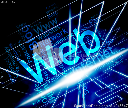 Image of Web Word Means Net Text And Websites
