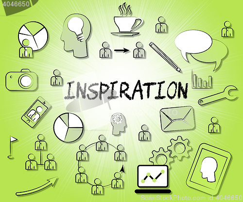 Image of Inspiration Icons Indicates Inspiring Symbol And Positivity