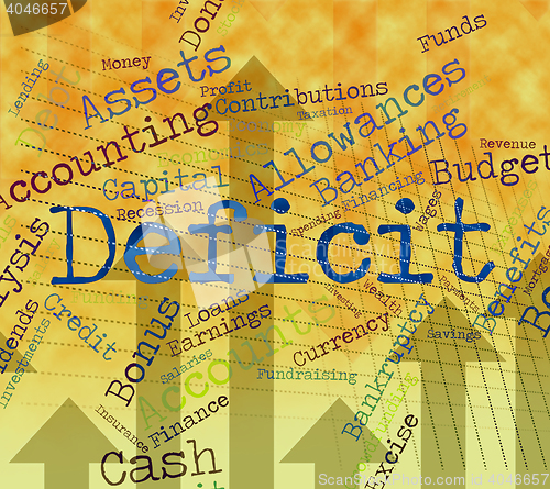 Image of Deficit Word Indicates Financial Obligation And Debt