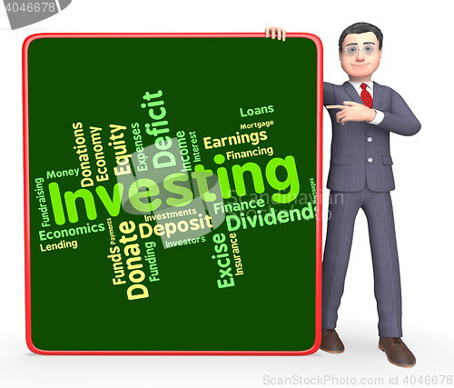 Image of Investing Word Represents Return On Investment And Text