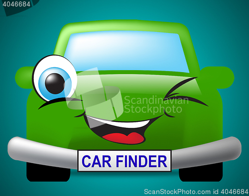 Image of Car Finder Shows Search For And Automobile