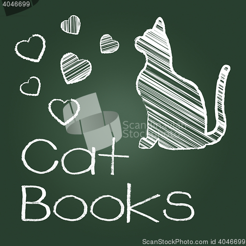 Image of Cat Books Means Pets Cats And Felines