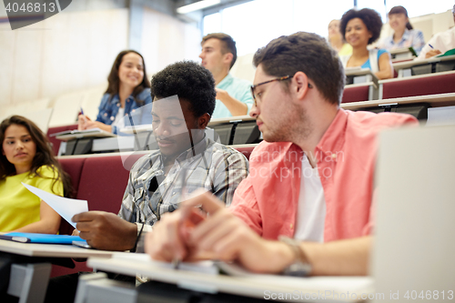 Image of group of international students in lecture hall