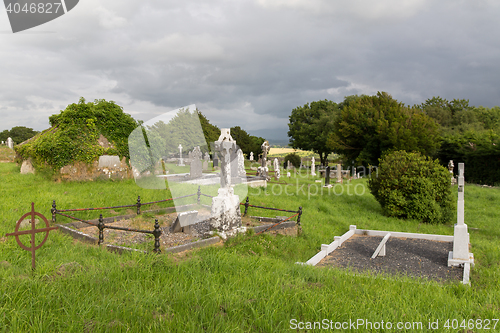 Image of old celtic cemetery graveyard in ireland