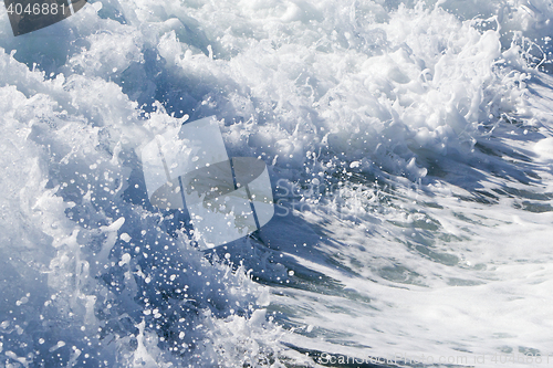 Image of Wave of a ferry ship on the open ocean