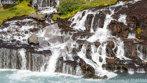 Image of Hraunfossar waterfalls in Iceland