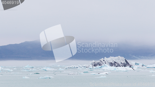 Image of Jokulsarlon is a large glacial lake in southeast Iceland