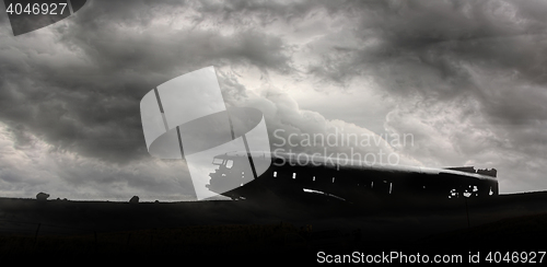Image of The abandoned wreck of a US military plane on Southern Iceland -