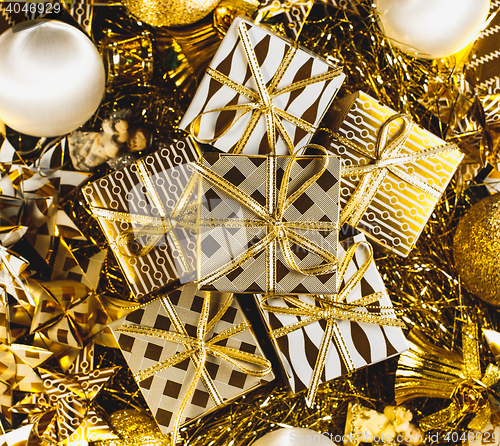 Image of Golden Christmas Background