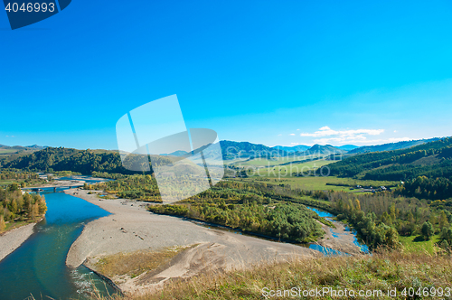 Image of Mountains landscape in autumn day