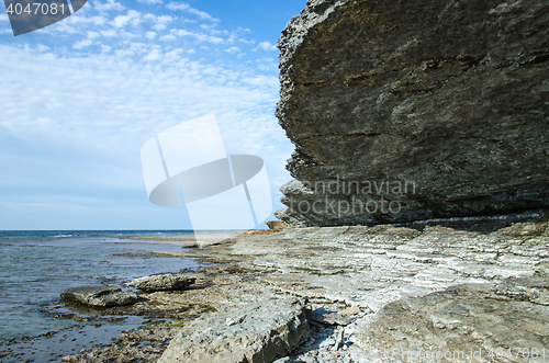 Image of Coastline with cliffs overhang